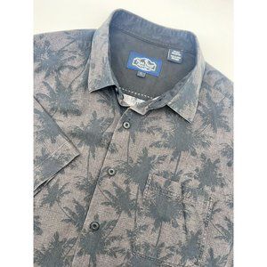 Nat Nast Mens L Silk Blend Multicolor Woven Floral Button Up‎ Shirt Short Sleeve
